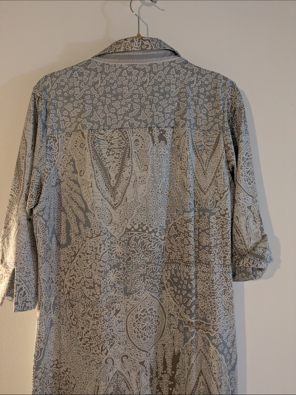 Gretchen Scott Gray Dress with White Pebble Print - Picture 7 of 11